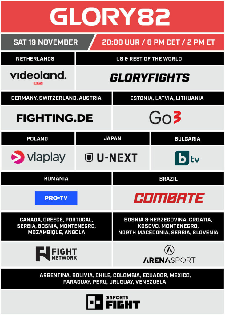 Glory 82 how to watch what time is GLORy 82