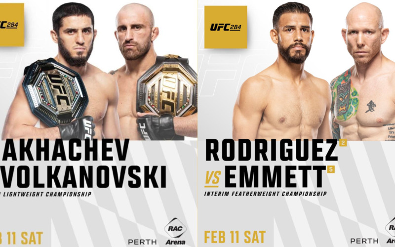 Image for UFC 284: Mackhachev vs Volkanovski, Emmett vs Rodriguez Announced