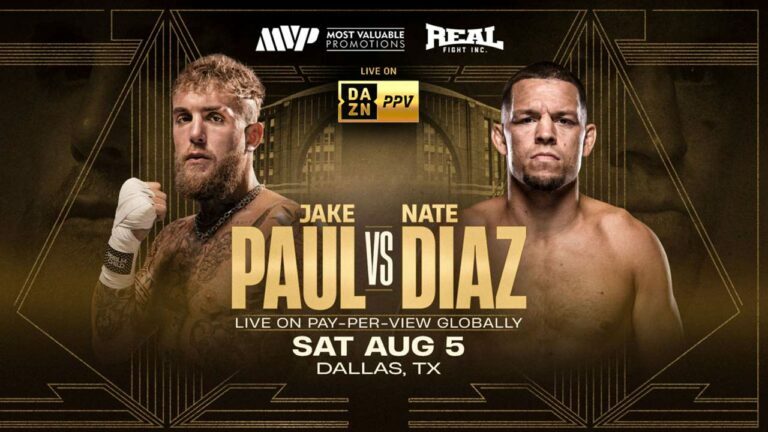 Jake Paul vs Nate Diaz goes down August 5