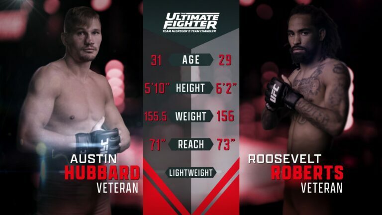 Austin Hubbard vs. Roosevelt Roberts Tale of the Tape