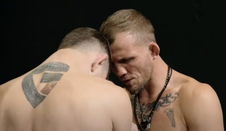 Jason Knight and Kurt Holobaugh share a prayer before their fight on TUF.