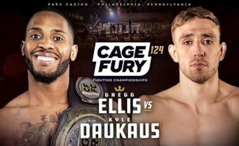Gregg Ellis vs. Kyle Daukaus fight poster
