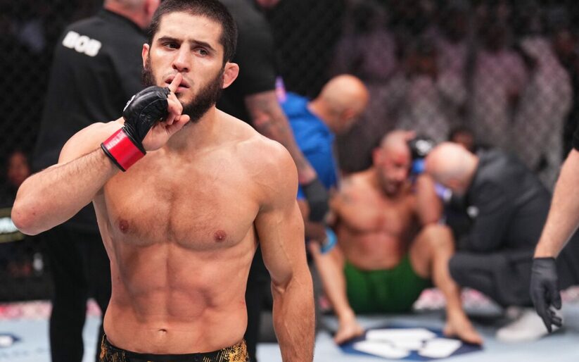 Image for Islam Makhachev KNOCKS OUT Alexander Volkanovski in Round 1 at UFC 294