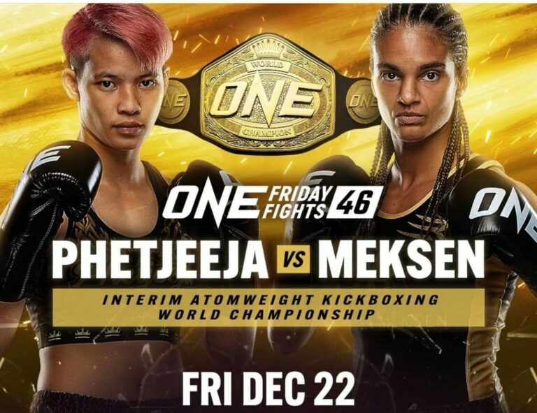 Phetjeeja vs. Anissa Meksen Collide For Interim Atomweight Kickboxing Title At ONE Friday Fights 46