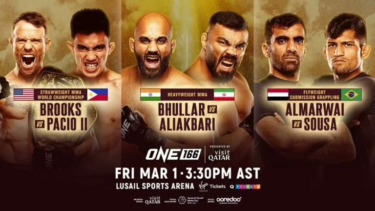 Brooks vs. Pacio II, Bhullar vs. Aliakbari Added To ONE 166 Card