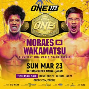 Takeru vs. Rodtang, Moraes vs. Wakamatsu Set For ONE 172 In Japan