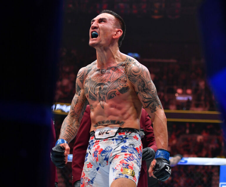 Max Holloway Celebrates at UFC 300, confirming one of our 2024 predictions