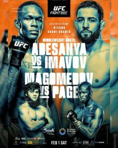 UFC Saudi Arabia Adesanya vs. Imavov Main Card Preview