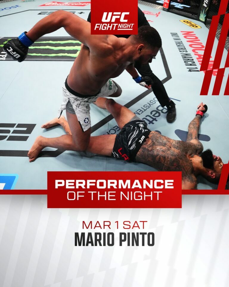 Mario Pinto made an amazing UFC debut on Saturday night.