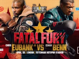 Eubank Jr vs Benn goes down this weekend. Official fight poster