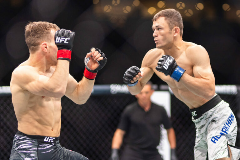 Brad Katona, one of the greatest TUF fighters, seen here with Bekrat Almakhan.