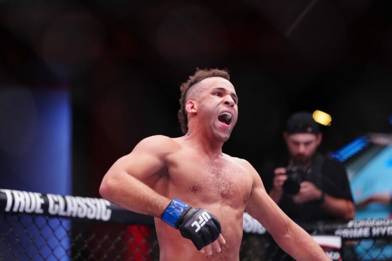 Jordan Leavitt, victorious in UFC Vegas 107 Saturday night.