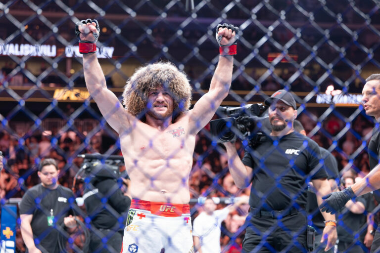 Merab Dvalishvili, fighting in UFC 320 Saturday.