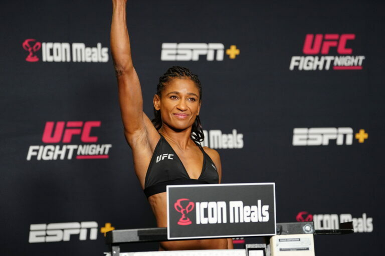 Angela Hill, fighting tonight at UFC Vegas 109.