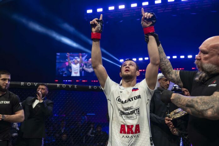 Usman Nurmagomedov, fighting Paul Hughes in PFL Champions Series 3.