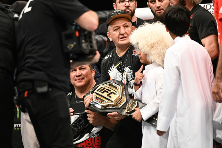 Khabib Nurmagomedov and Andy Aspinall Share Emotional Conversation About Their Late Fathers Ahead of UFC 321 Bouts