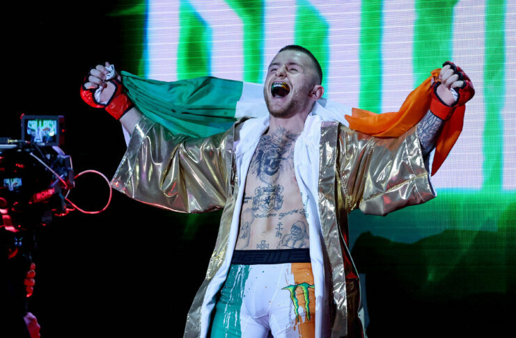 James Gallagher making the ring walk