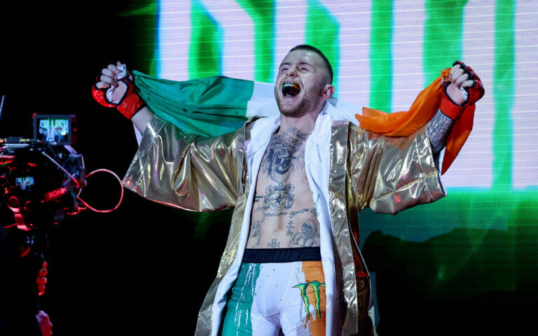 James Gallagher making the ring walk
