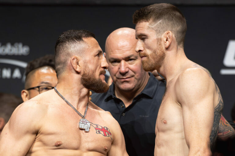 UFC 320 co-main eventers face off