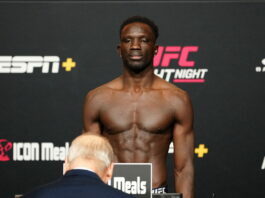 David Onama, fighting Saturday in UFC Vegas 110.