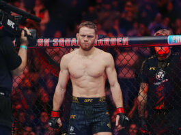 Jack Della Maddalena stands in the octagon at UFC 322