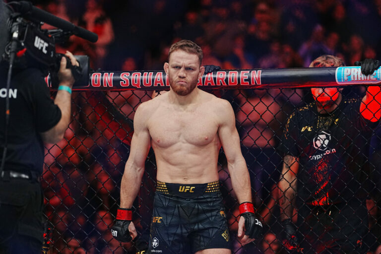 Jack Della Maddalena stands in the octagon at UFC 322