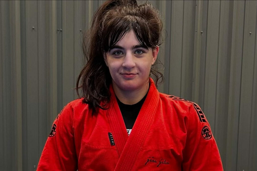 BJJ teen star Helena Crevar in her red gi