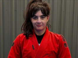 BJJ teen star Helena Crevar in her red gi