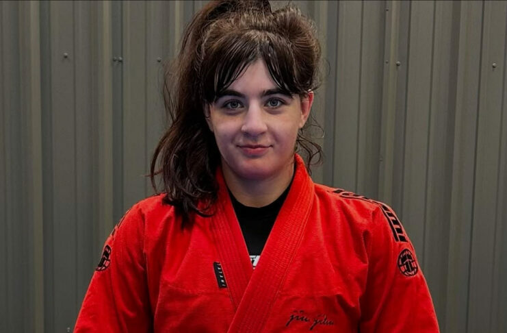 BJJ teen star Helena Crevar in her red gi