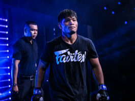 Filipino MMA fighter Carlo Bumina-ang makes his entrance at ONE FIght Night 37