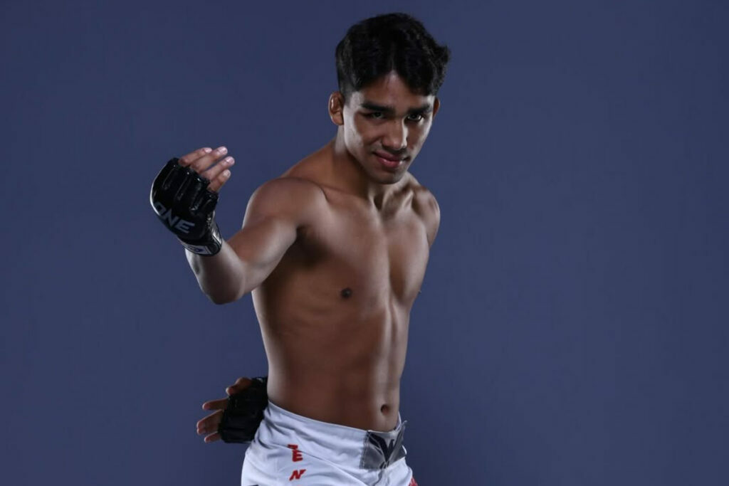 Brazilian MMA fighter Marcos Aurelio poses for a photo shoot ahead of ONE Fight Night 39